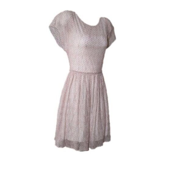 Anthropologie Weston Wear Made in San Francisco Tulle Polka Dot Dress L - Picture 4 of 11